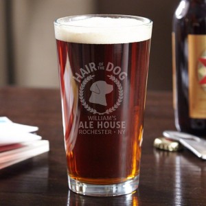 Home Wet Bar Hair of the Dog Personalized 16 oz. Glass Pint Glass HWTB1469
